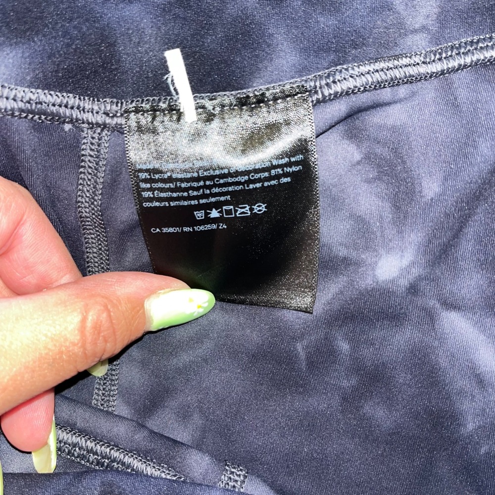 Lululemon Align High-Rise Crop Legging Tie Dye Graphite Grey Size 18 - Picture 6 of 6